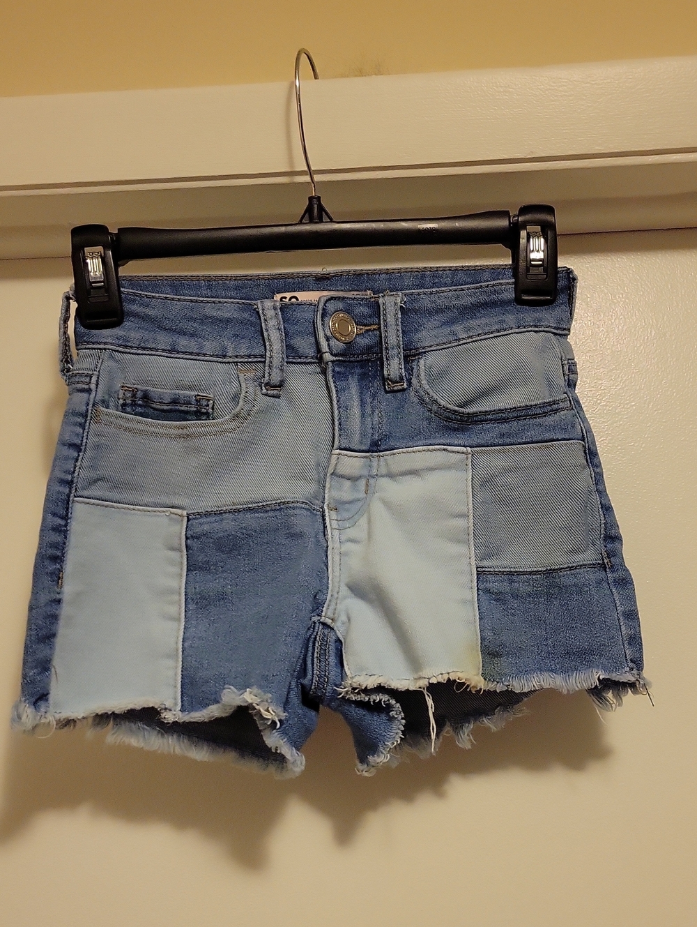 SO High Rise Patchwork Shorts